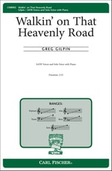 Walkin' on that Heavenly Road SATB choral sheet music cover